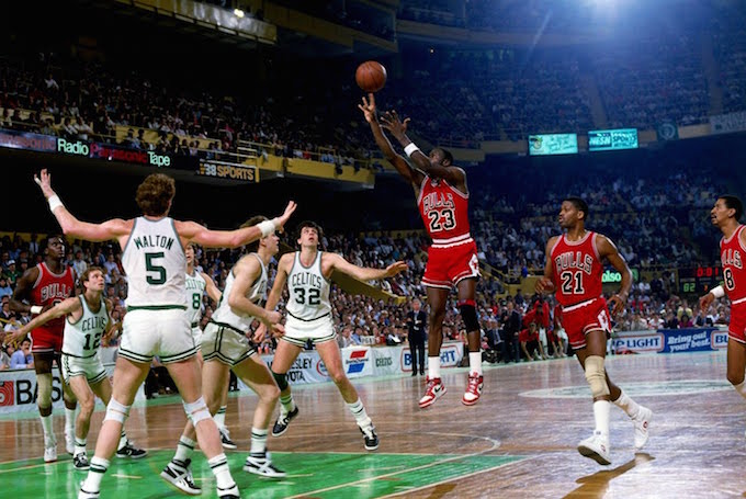 Michael Jordan 63 points Boston Celtics